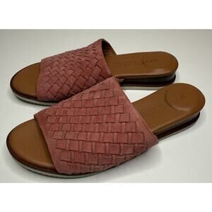 Gentle Souls by Kenneth Cole Angie Wedge Womens 7 Pink Leather Slip On Sandals